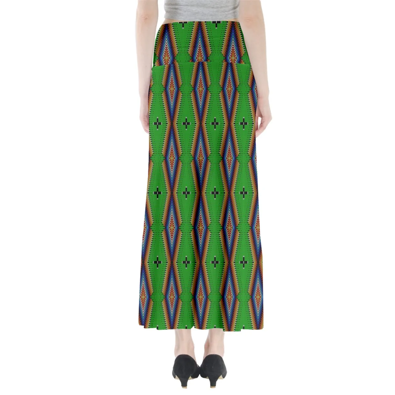 Diamond in the Bluff Lime Full Length Maxi Skirt