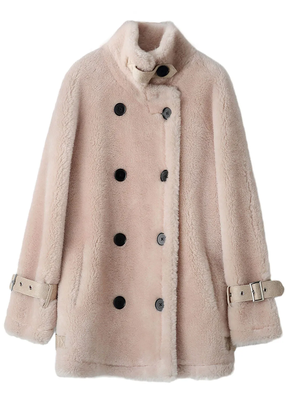 Double Breasted High Pile Wool Fleece Coat