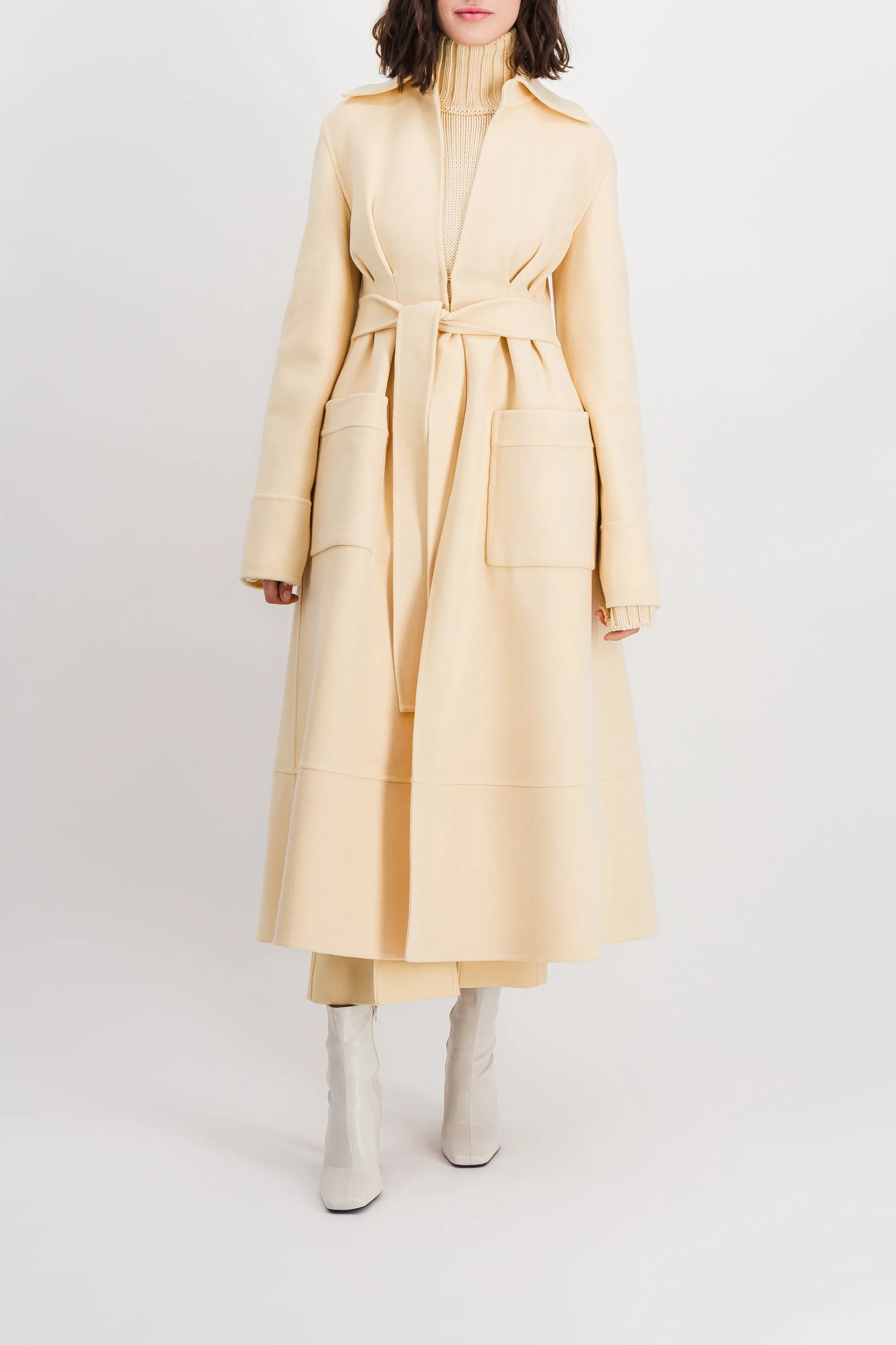 Double face loose wool coat