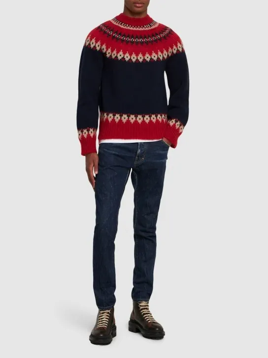 Dsquared2   Wool blend jacquard sweater 