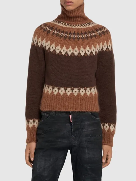 Dsquared2   Wool blend jacquard sweater 