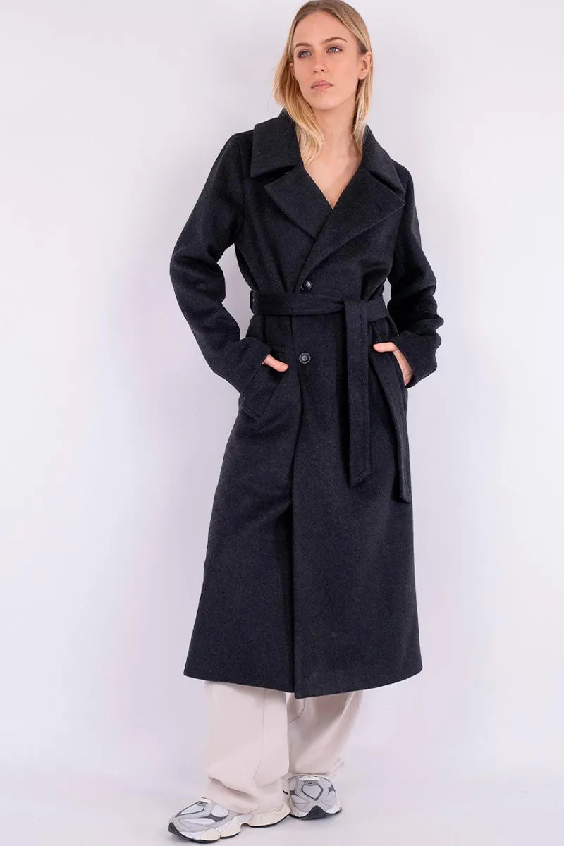 Edgar Wool Coat | Dark Grey | Jakke fra Neo Noir