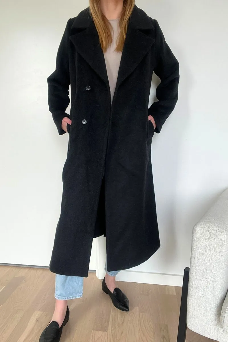 Edgar Wool Coat | Dark Grey | Jakke fra Neo Noir