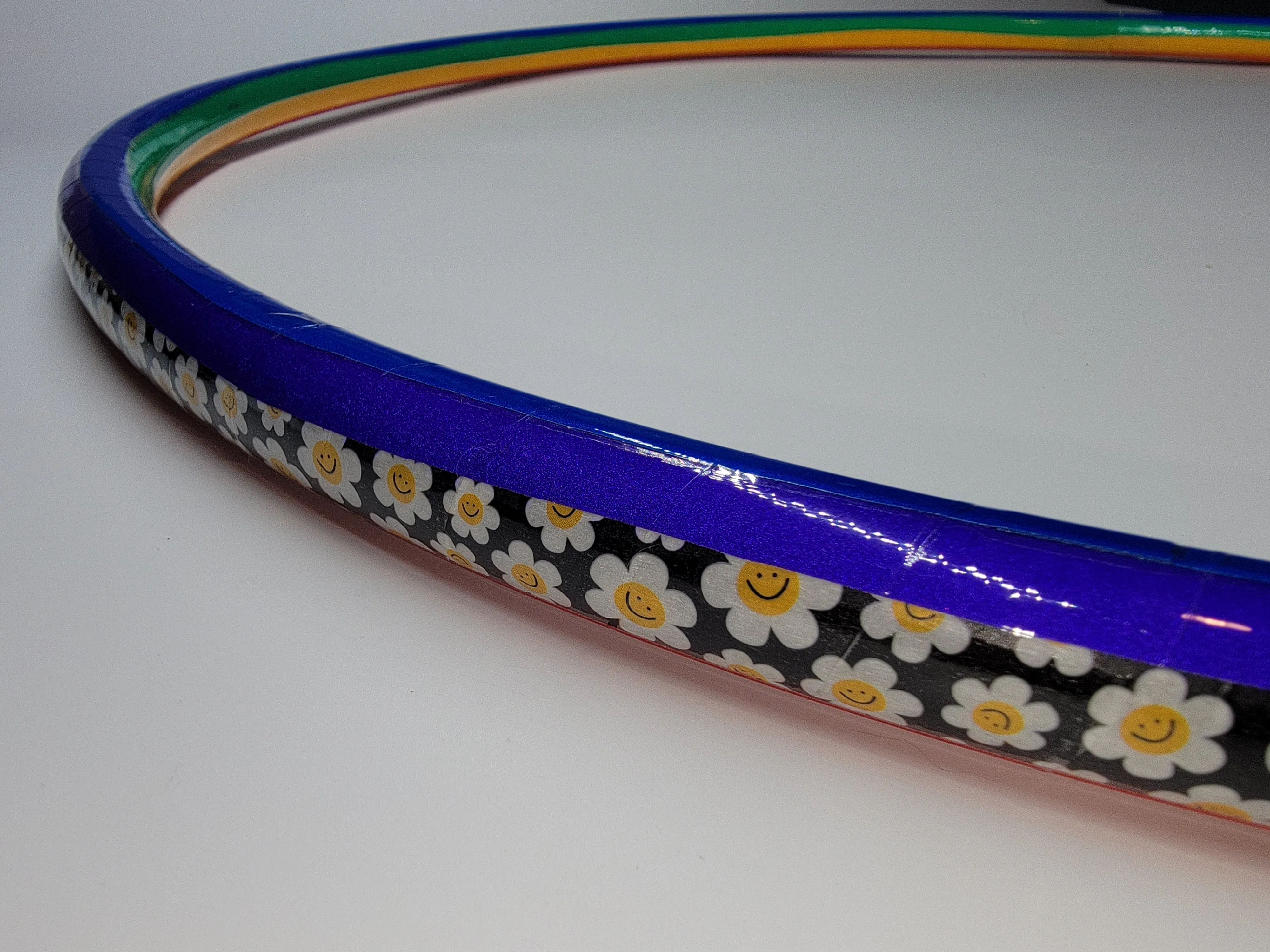 Electric Daisy Rainbow Coinflip Specialty Reflective Taped Hoop