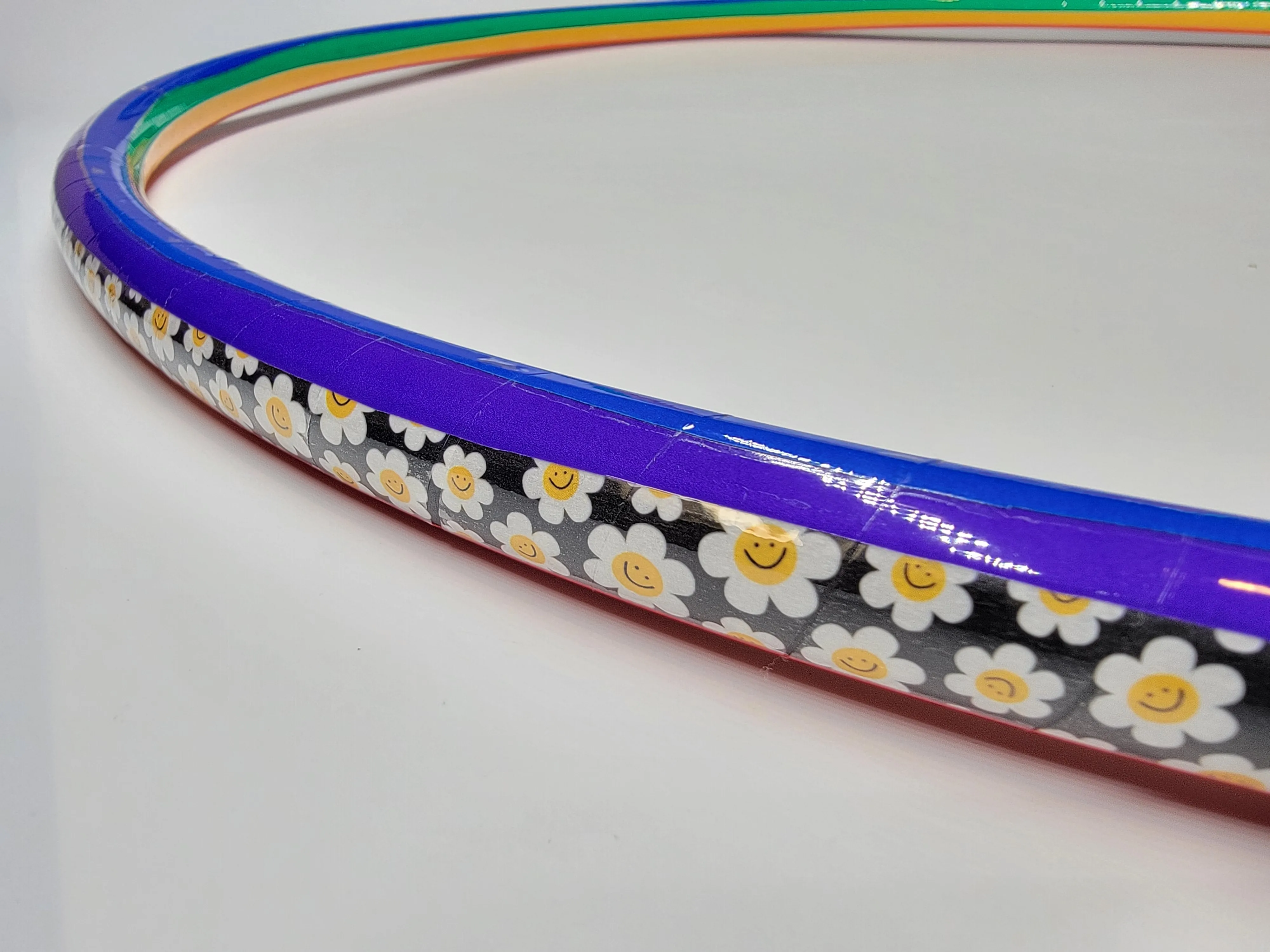 Electric Daisy Rainbow Coinflip Specialty Reflective Taped Hoop