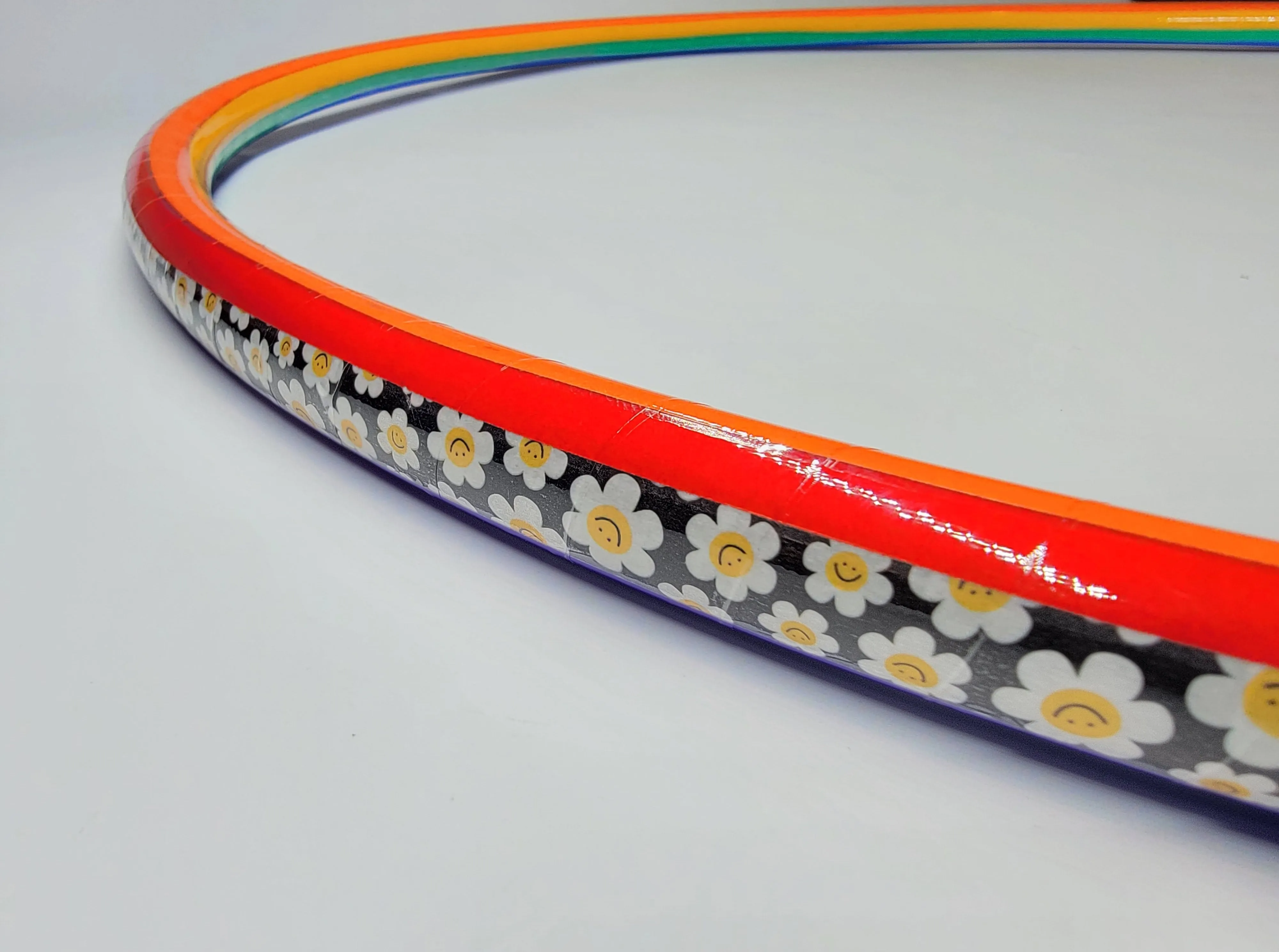 Electric Daisy Rainbow Coinflip Specialty Reflective Taped Hoop