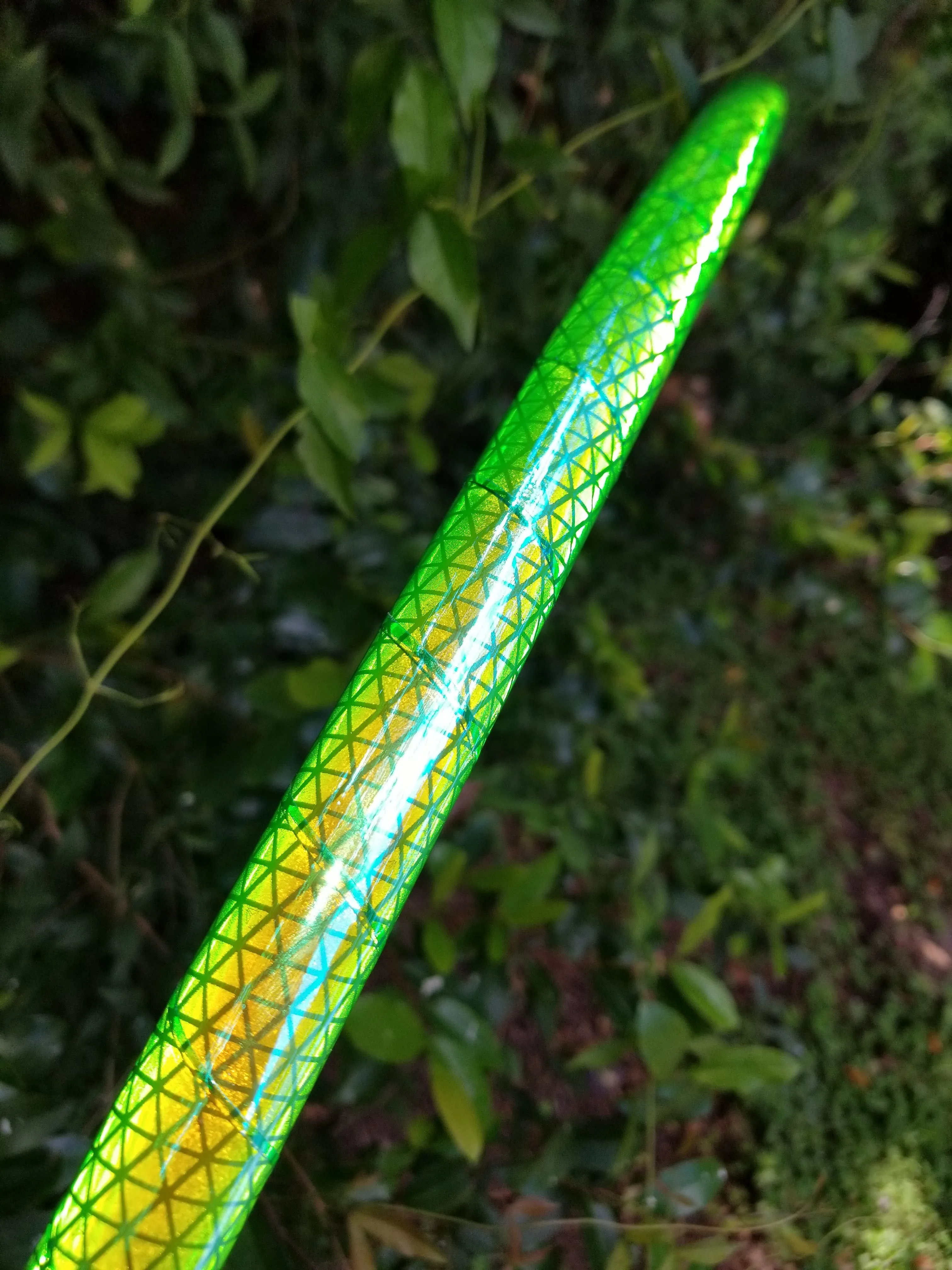 Electric Lime Reflective Color Morph Taped Hoop