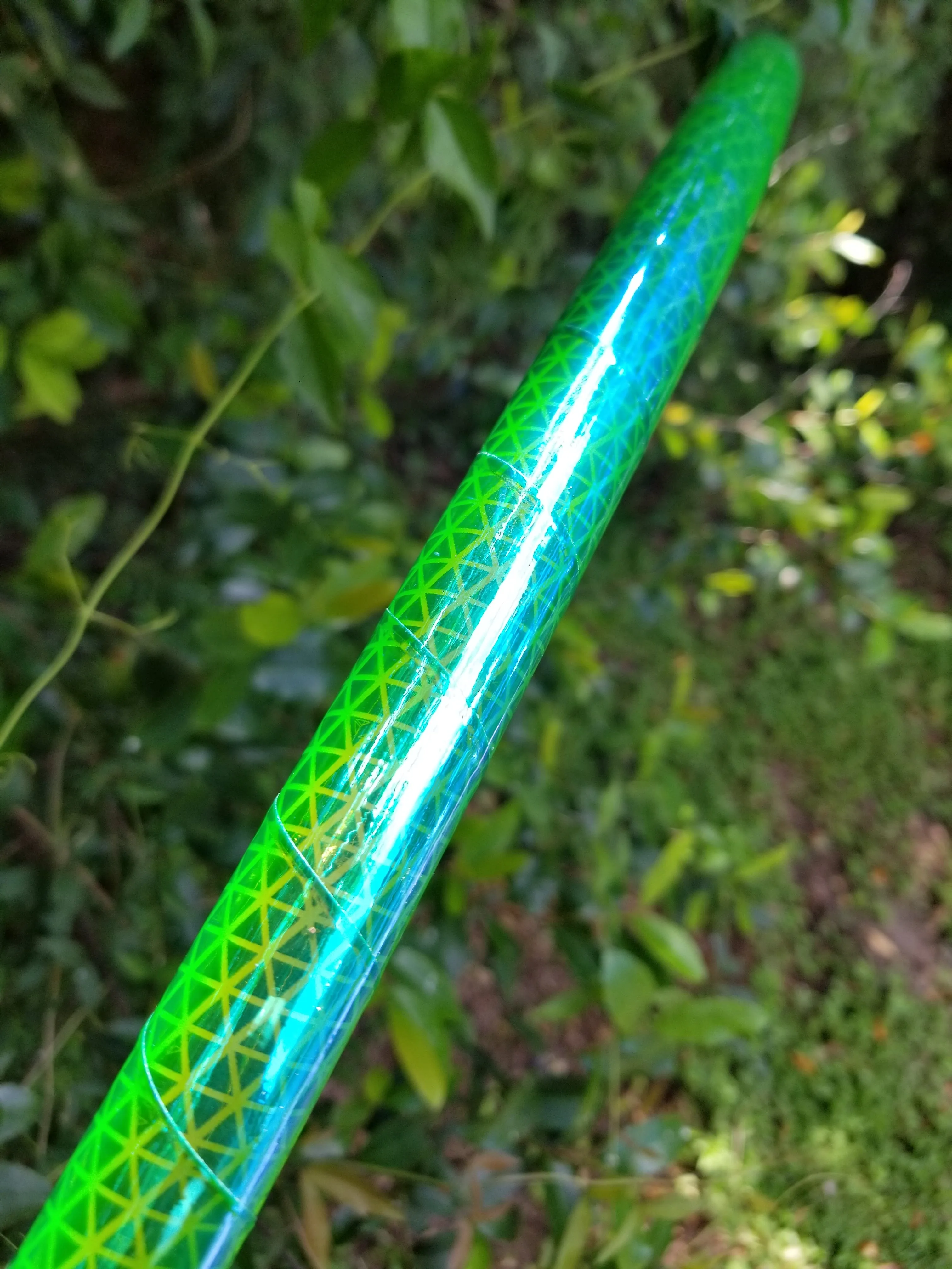 Electric Lime Reflective Color Morph Taped Hoop