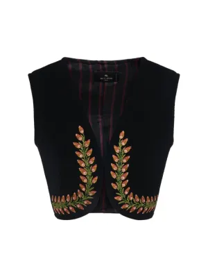 Etro   Embroidered wool vest 