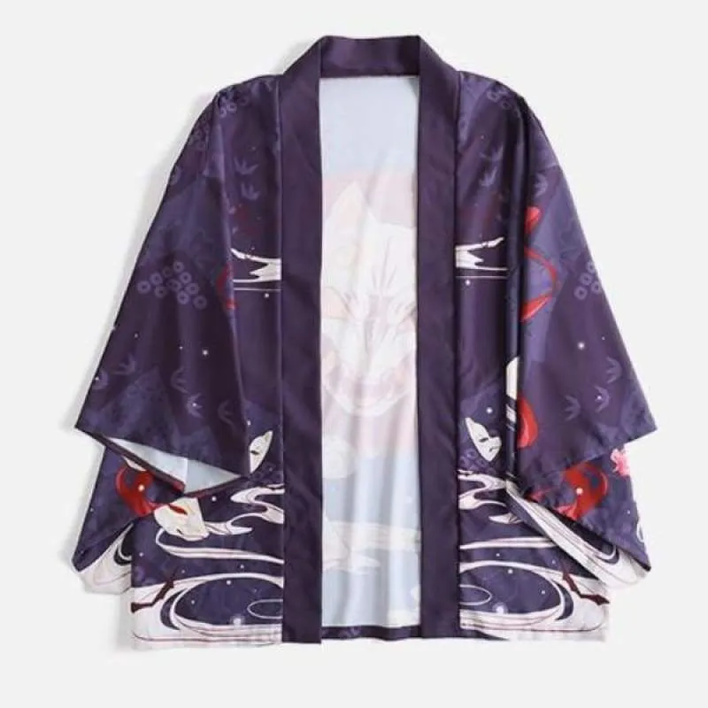 Evil Oni Kitsune Kimono Cardigan