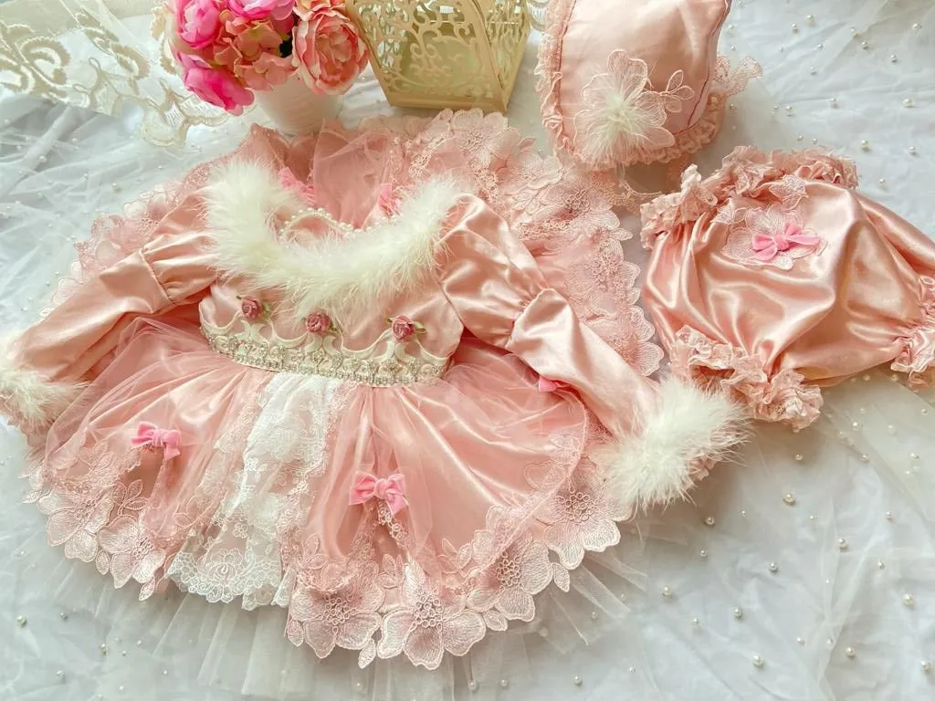 Exclusive Pink Fur Dress