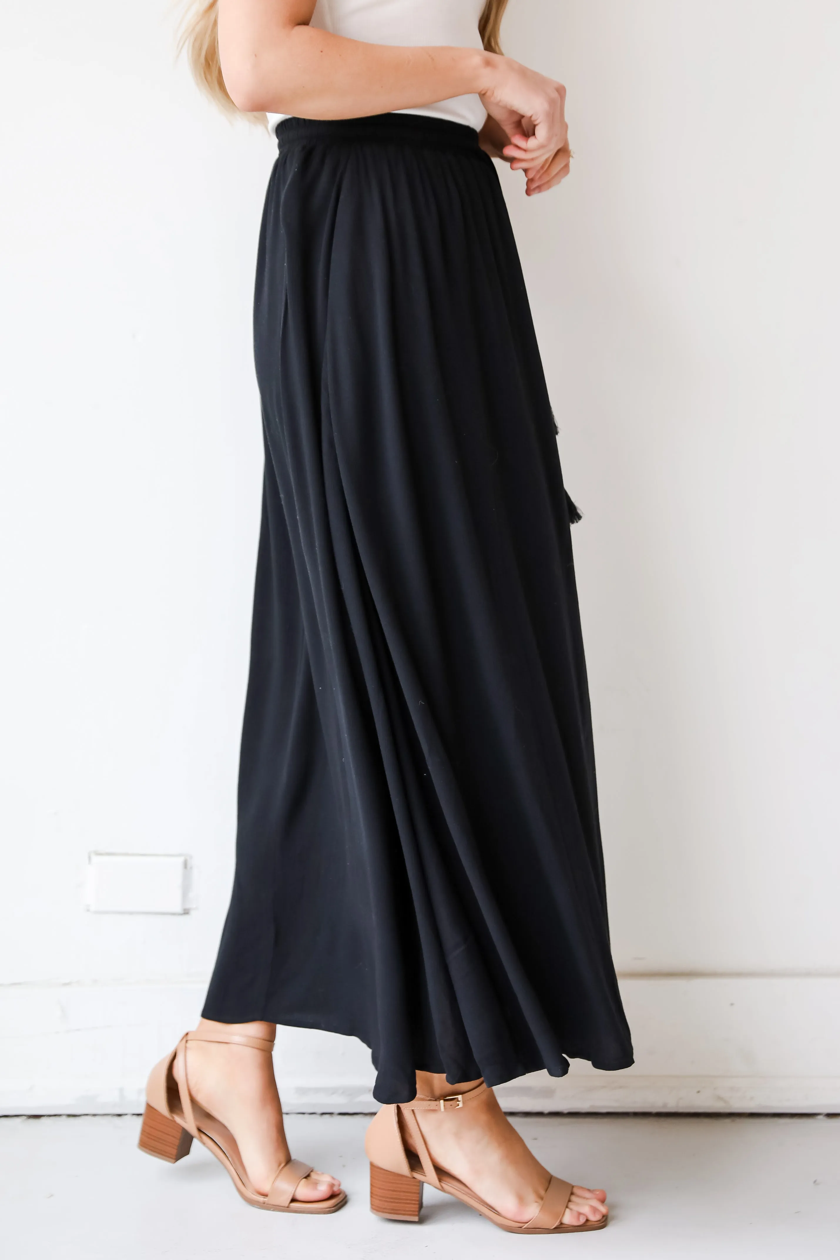 FINAL SALE - On My Mind Black Maxi Skirt - DU DEAL