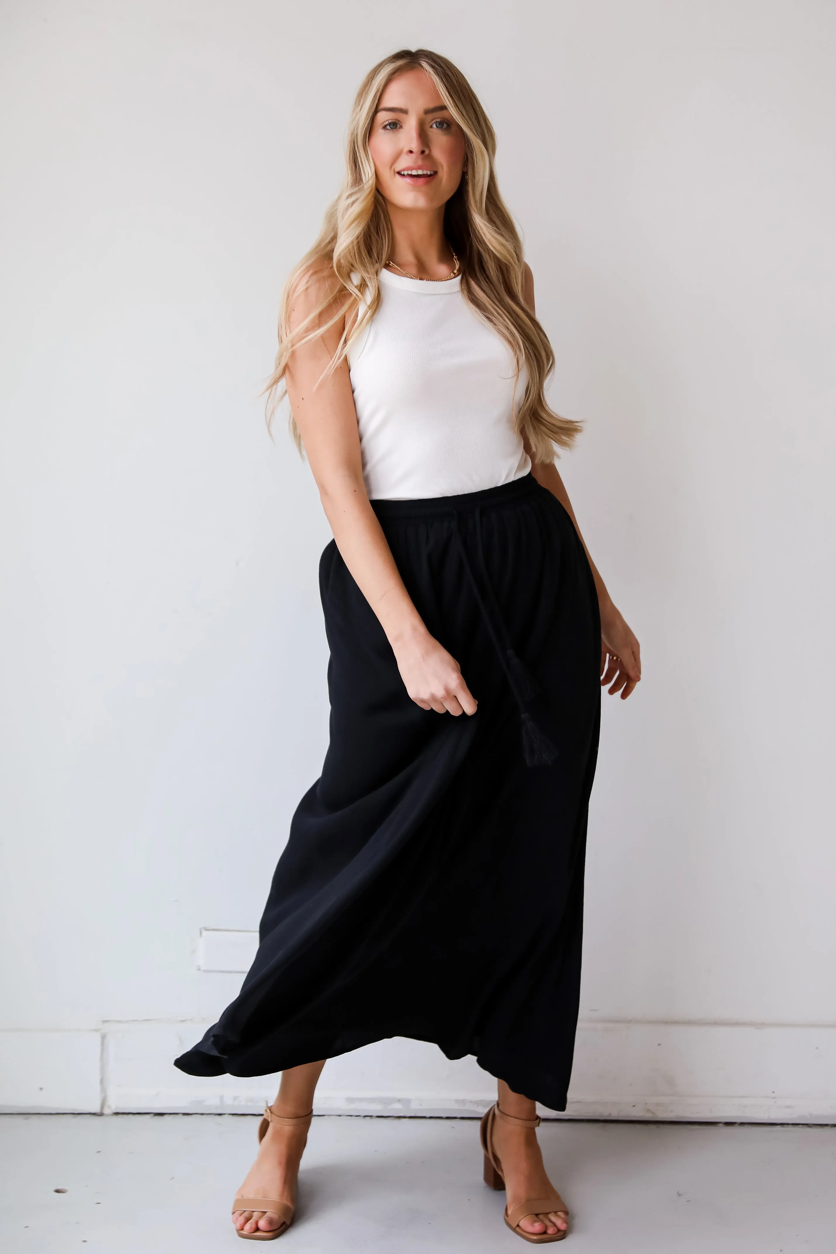 FINAL SALE - On My Mind Black Maxi Skirt - DU DEAL