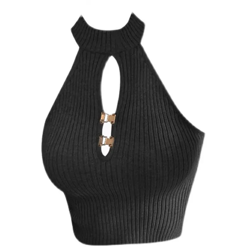 Florence Ribbed Halter Top