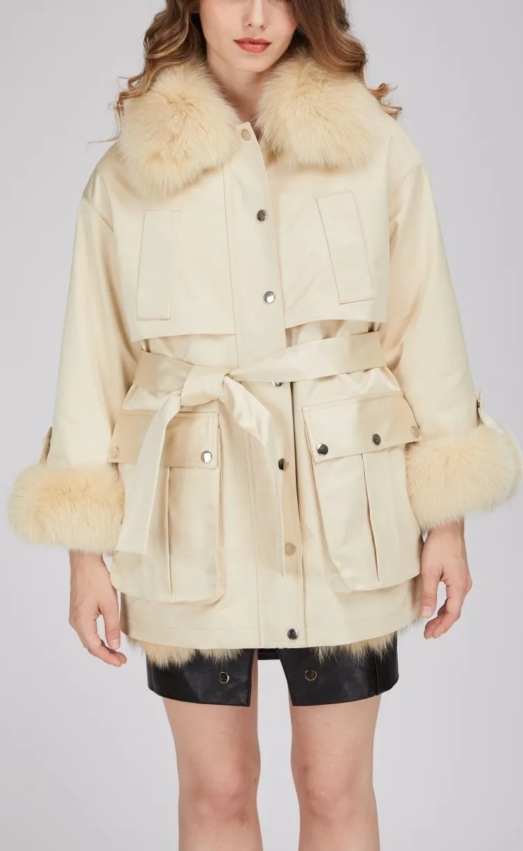 Fox-Fur Lined Parka Jacket