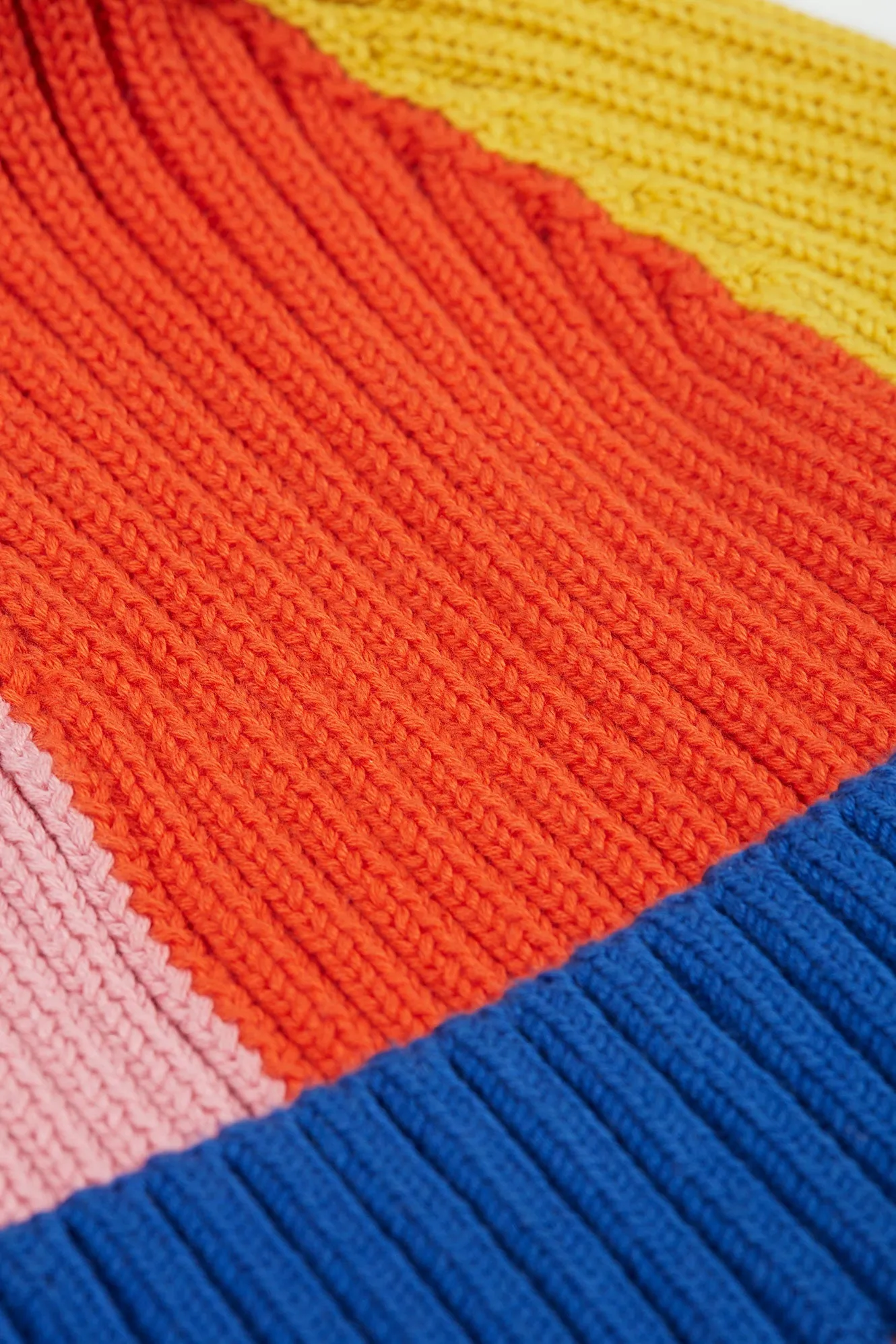 Frugi Rainbow Rib Bobble Hat