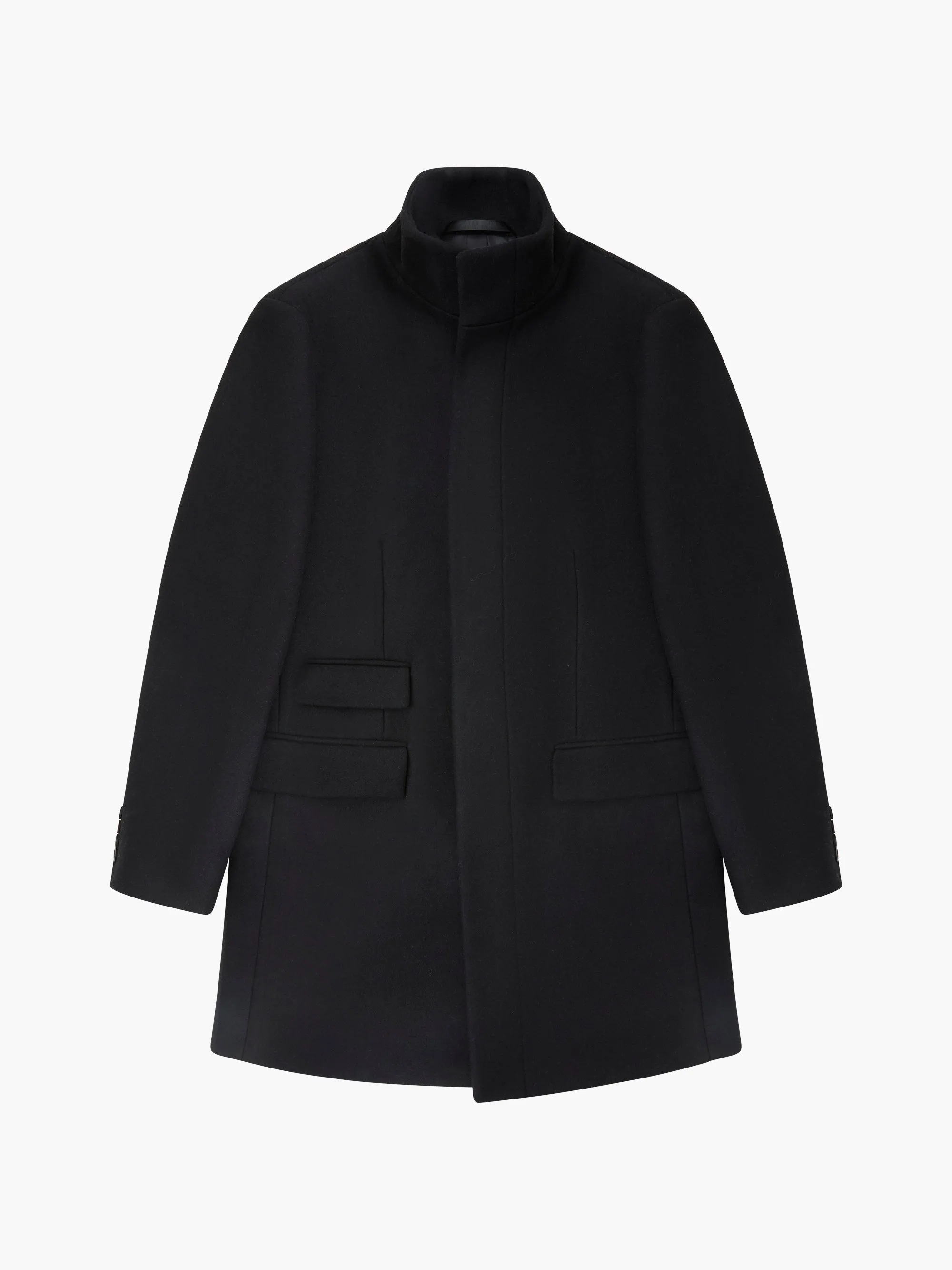 Funnel Neck Mid Length Coat