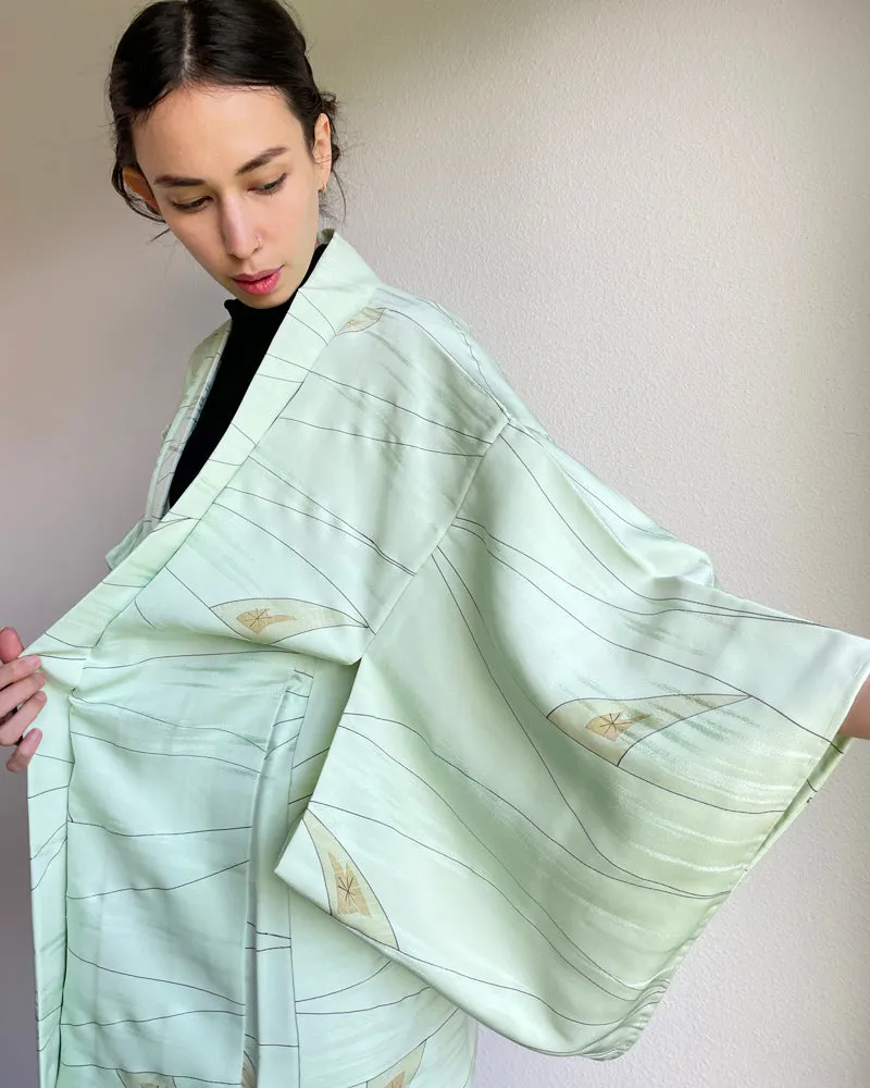 Genji Line Weaving Haori Kimono Jacket