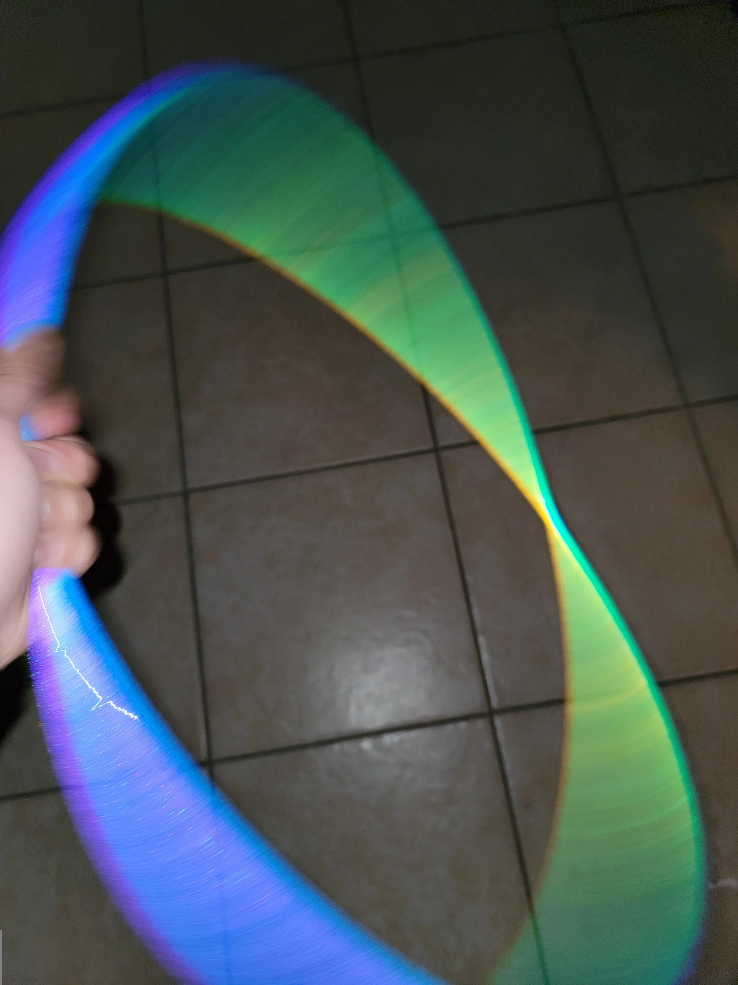 Glitter Rainbow Coinflip Specialty Reflective Taped Hoop