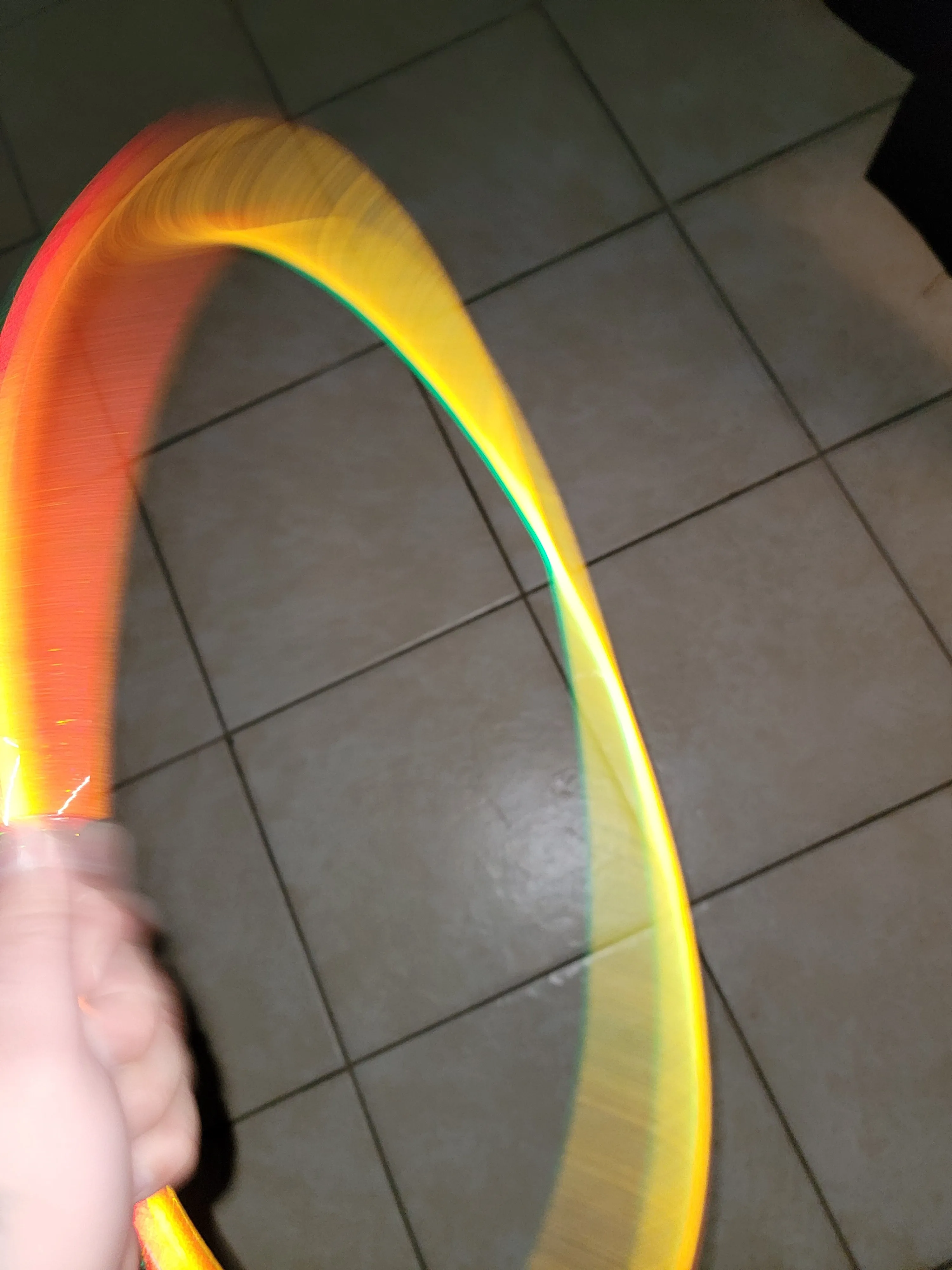 Glitter Rainbow Coinflip Specialty Reflective Taped Hoop