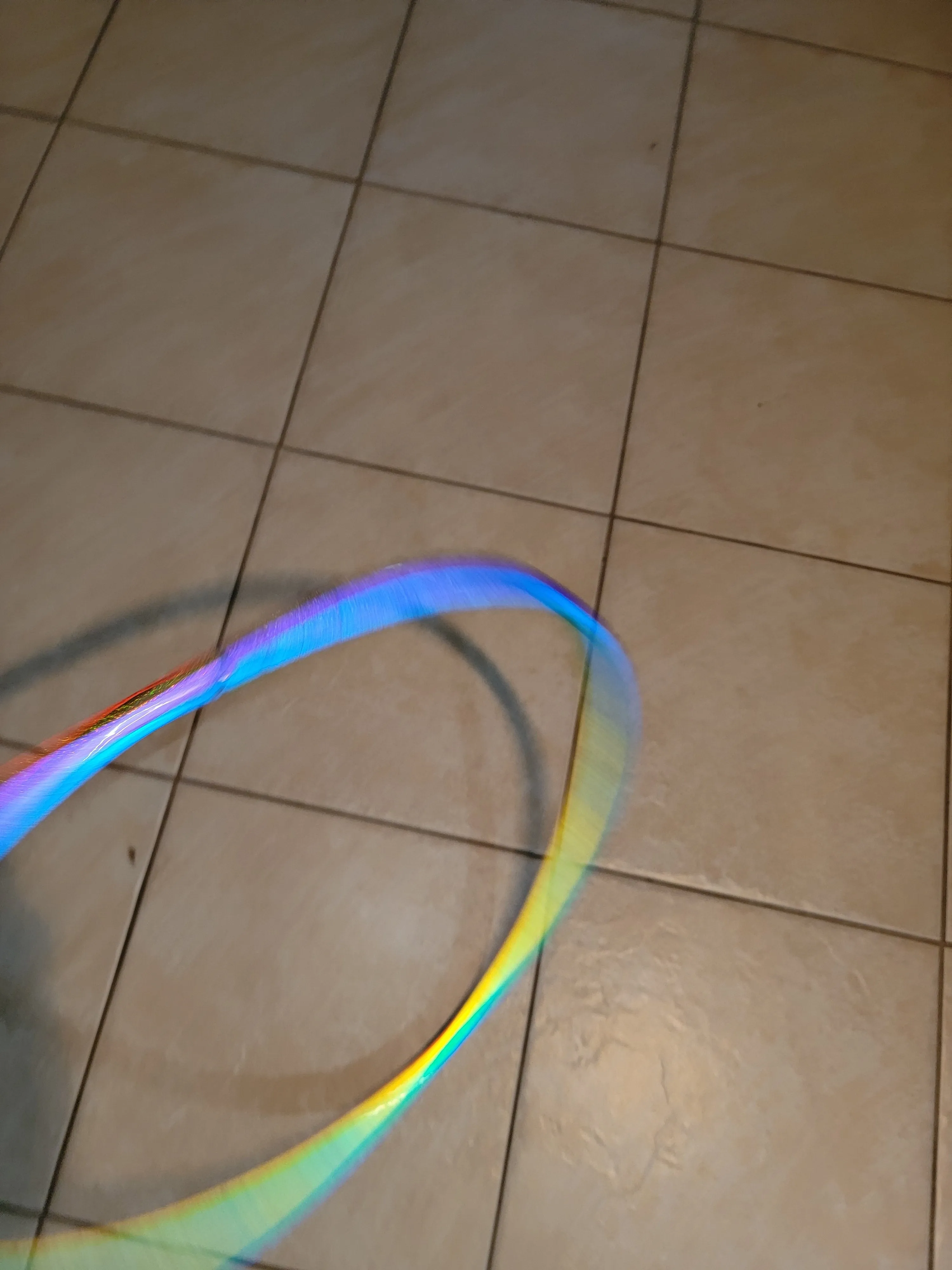 Glitter Rainbow Coinflip Specialty Reflective Taped Hoop