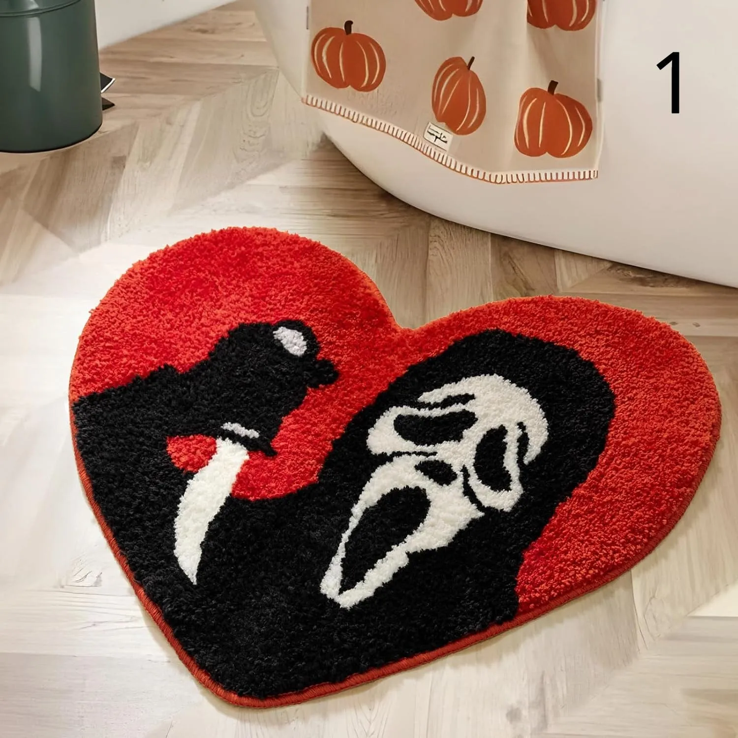 Gothic Halloween Funny Skull Bathroom Rugs