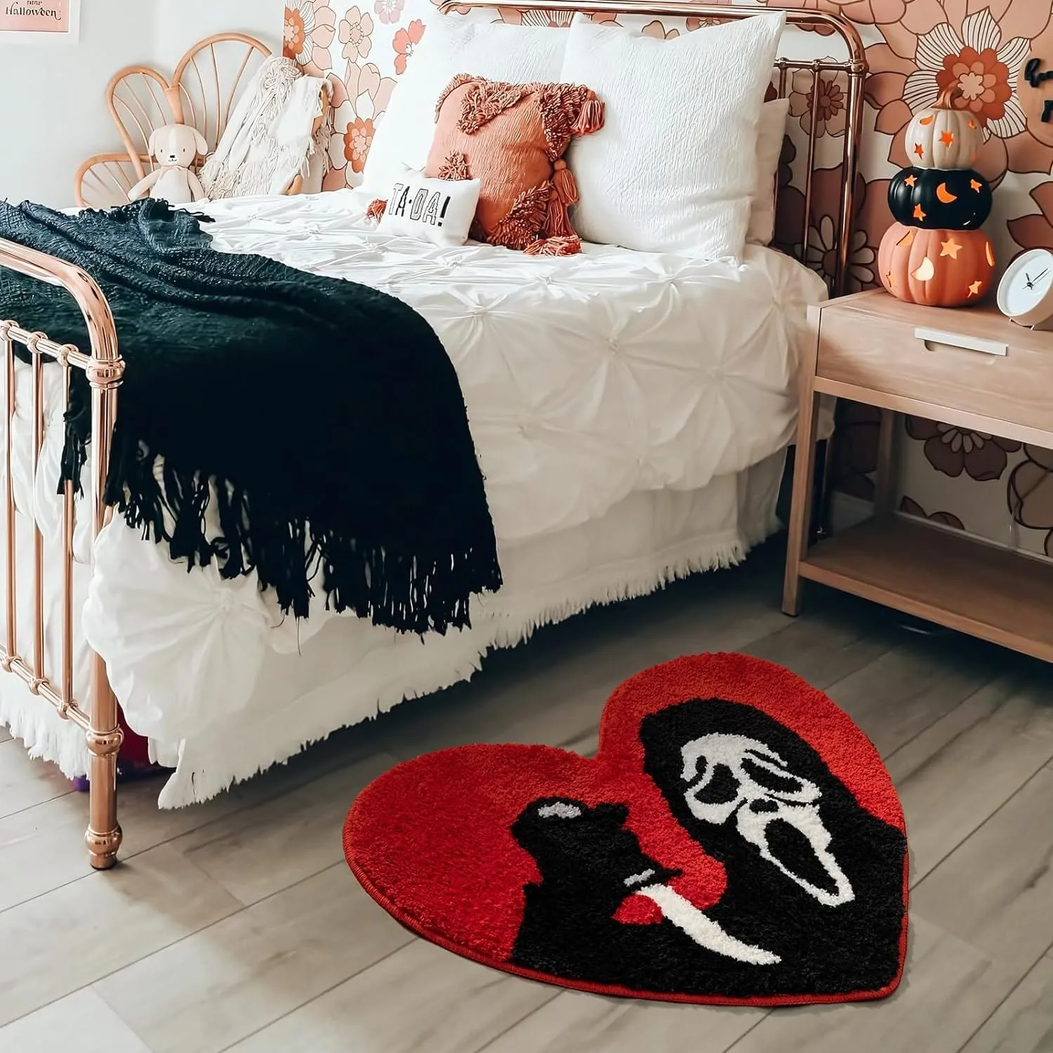 Gothic Halloween Funny Skull Bathroom Rugs