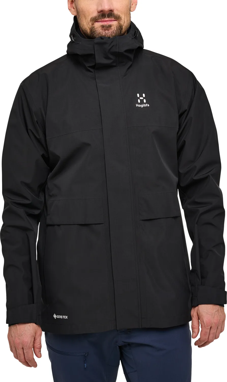 Haglöfs Men&#x27;s Reed GORE-TEX Parka True Black | Buy Haglöfs Men&#x27;s Reed GORE-TEX Parka True Black here | Outnorth