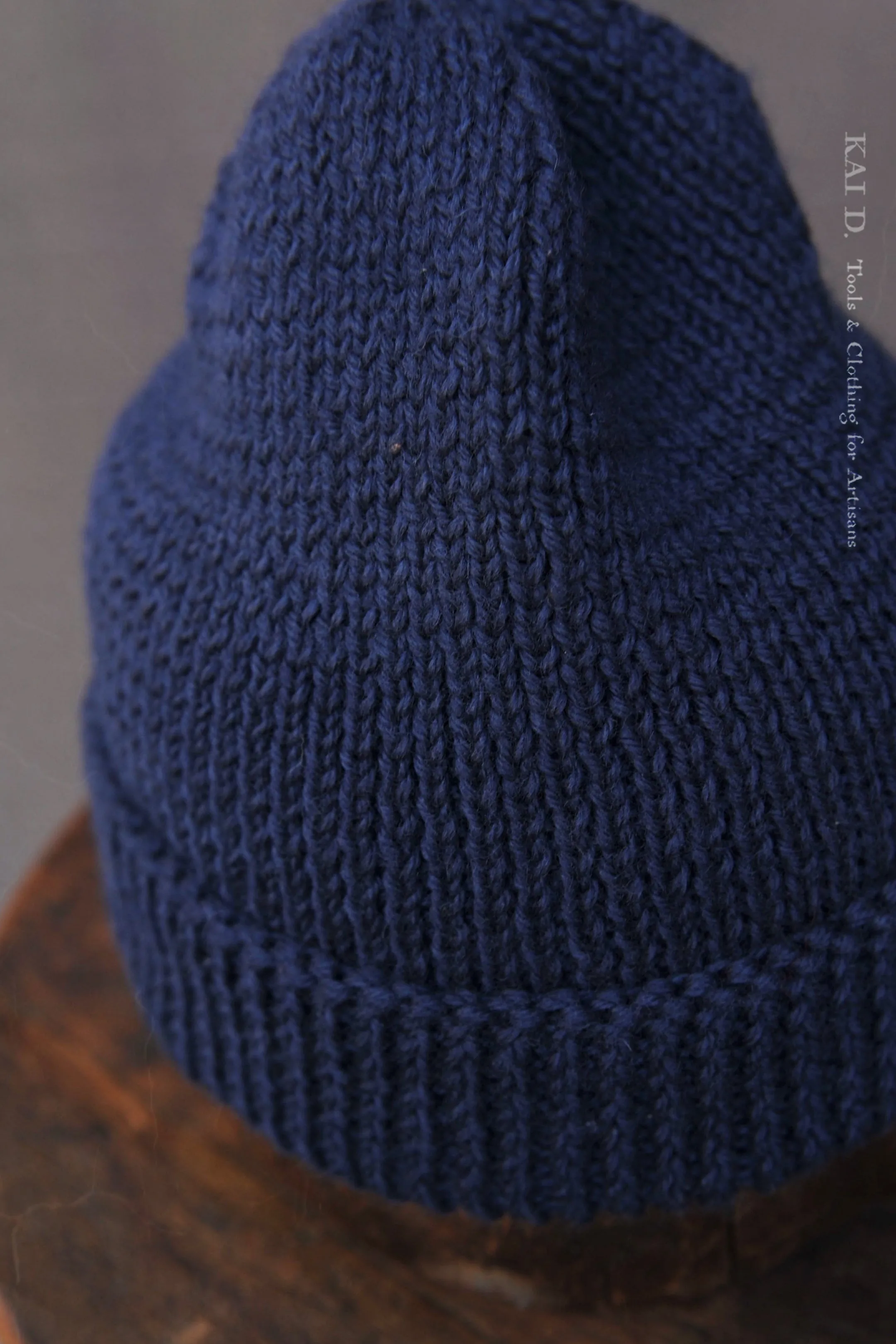 Hand Knit Beanie - Cobalt Blue