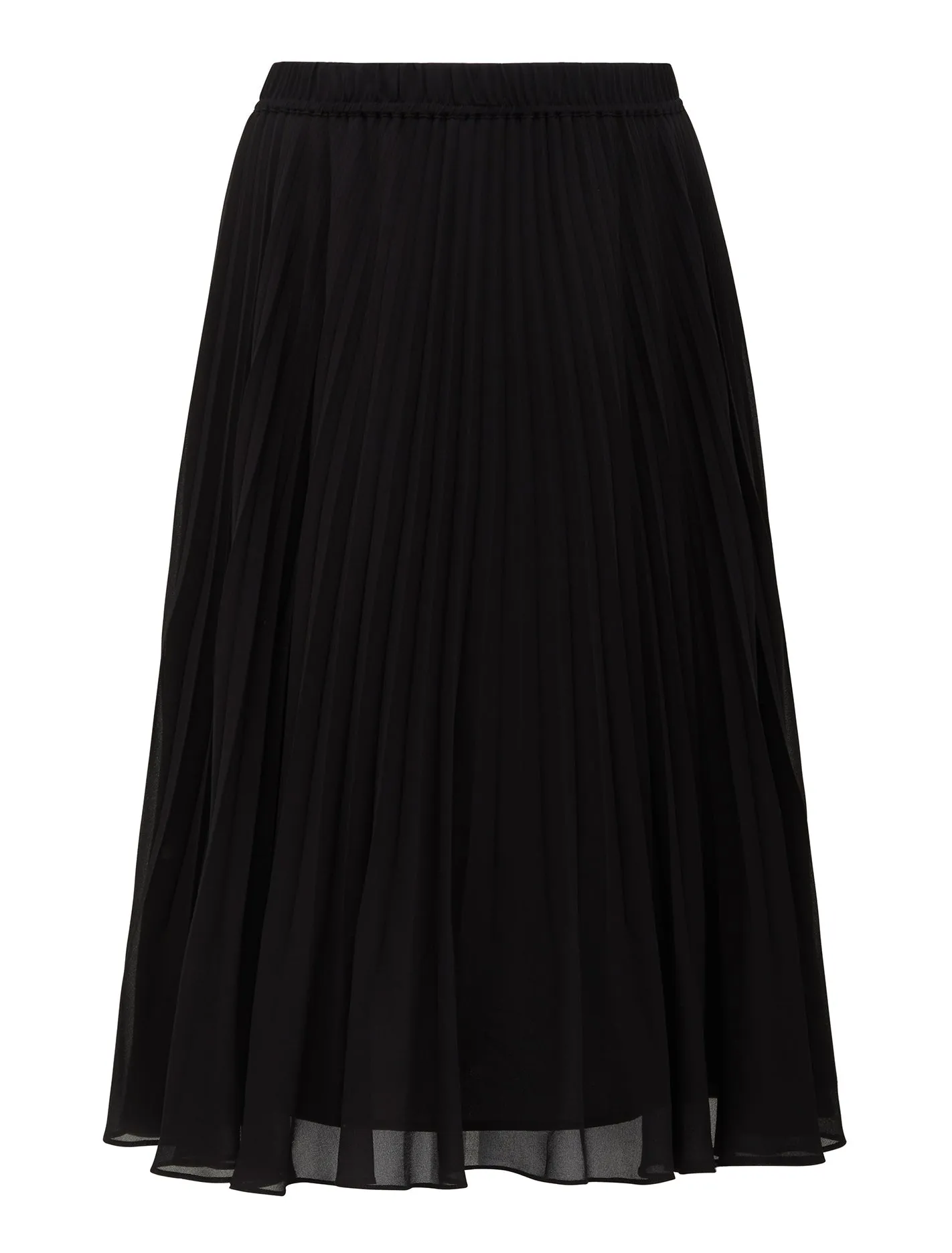 Harper Curve Pleated Midi Skirt