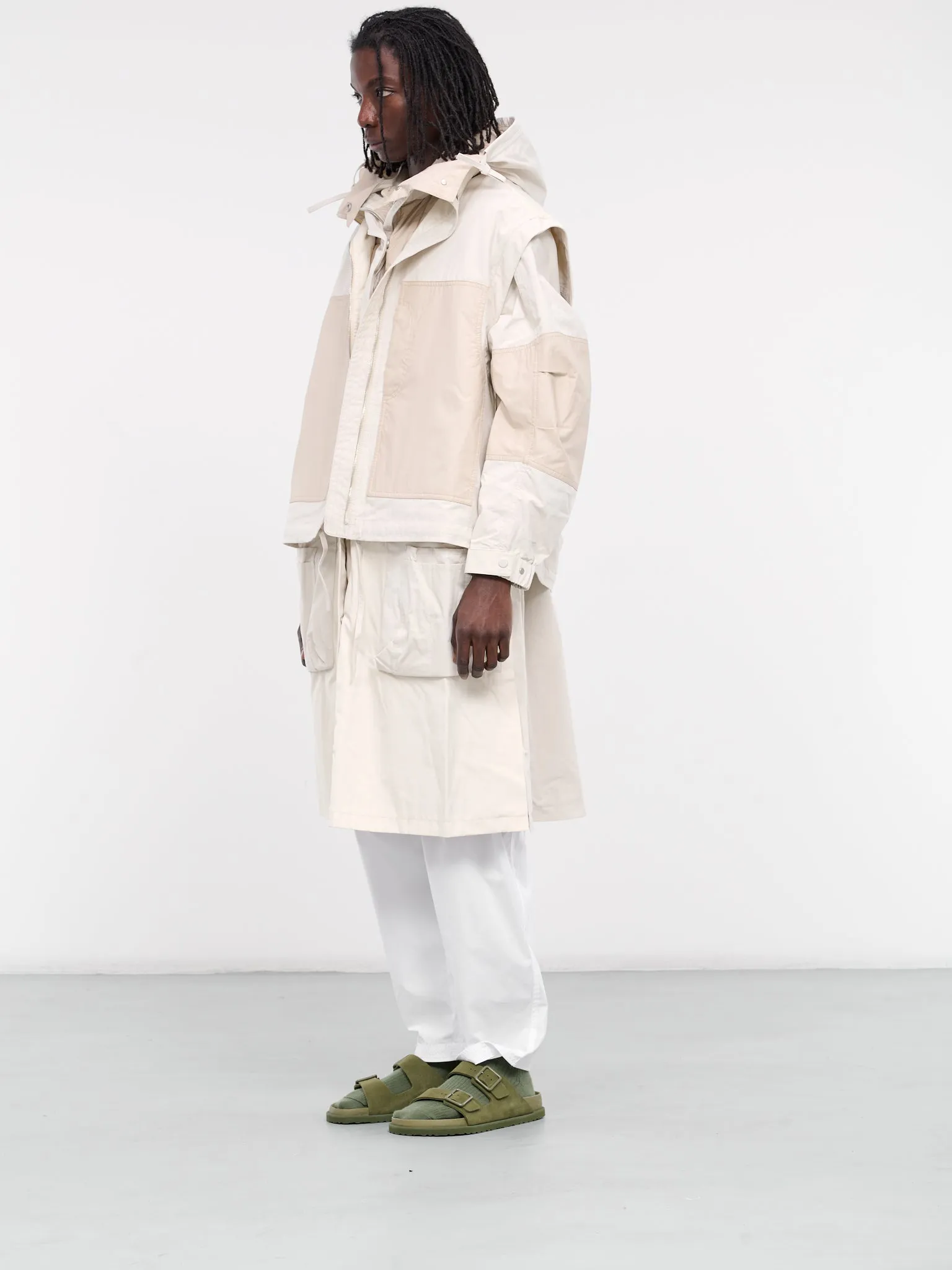 Hooded Double Layer Parka (24E96MRU14-SAND)