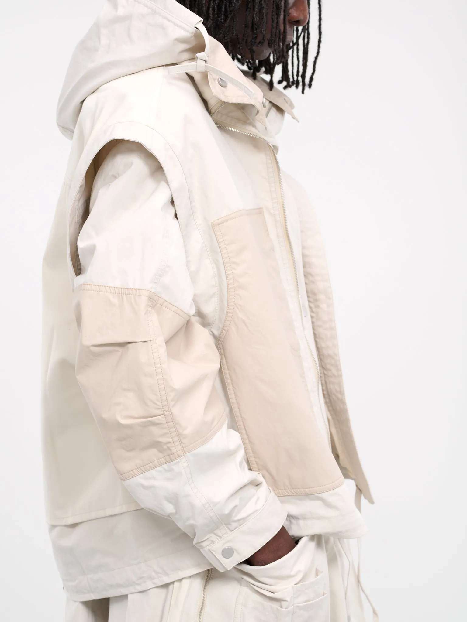 Hooded Double Layer Parka (24E96MRU14-SAND)