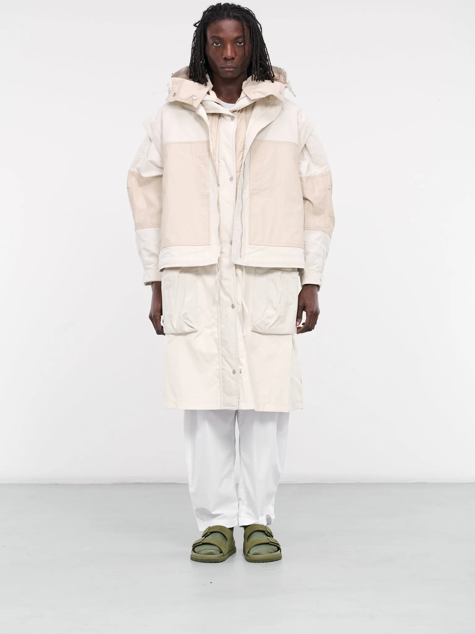 Hooded Double Layer Parka (24E96MRU14-SAND)