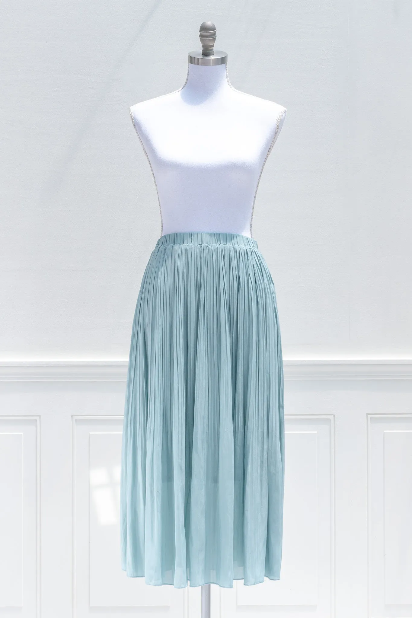 Isabella Chiffon Midi Skirt - Sky Blue