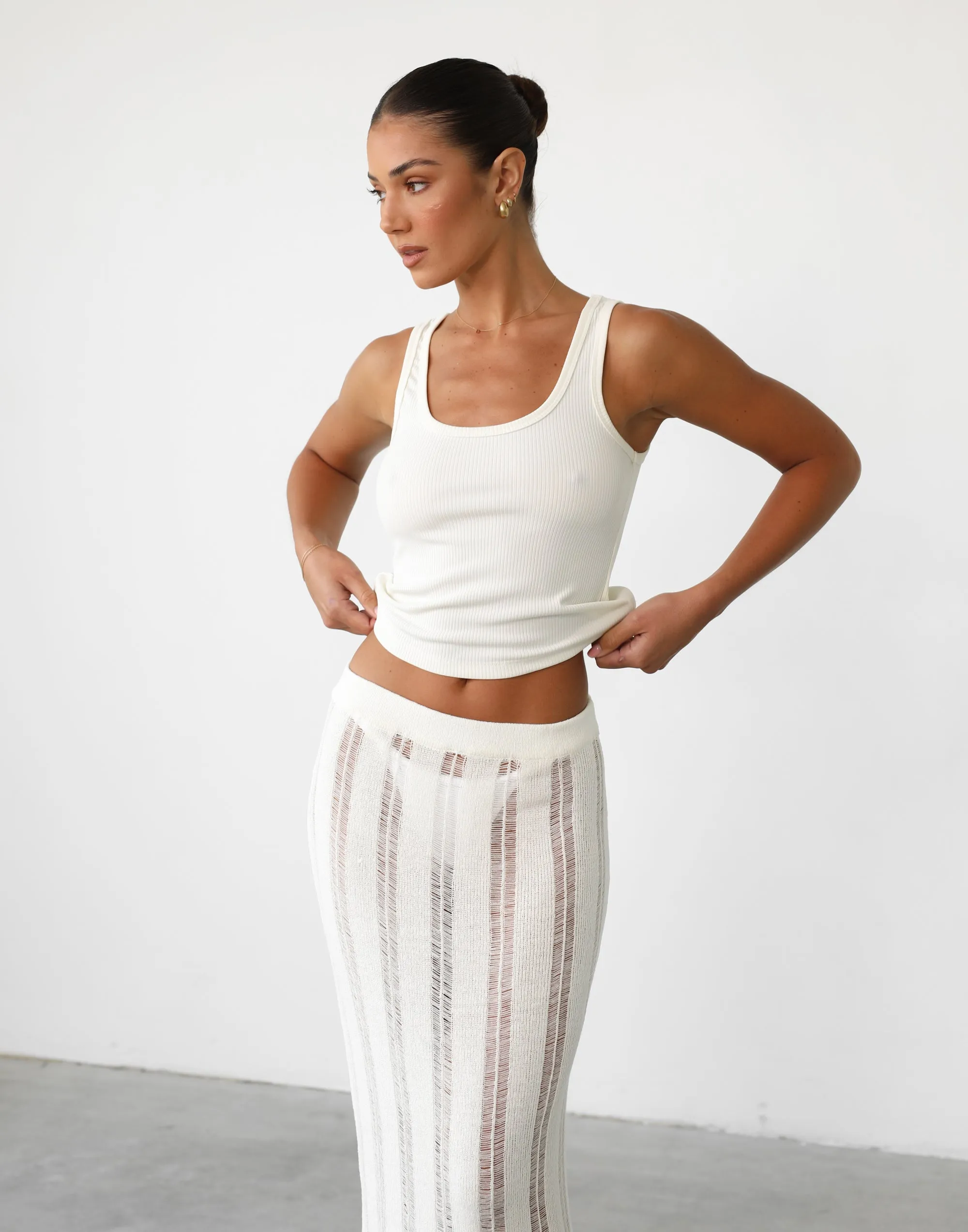 Jafna Maxi Skirt (White)