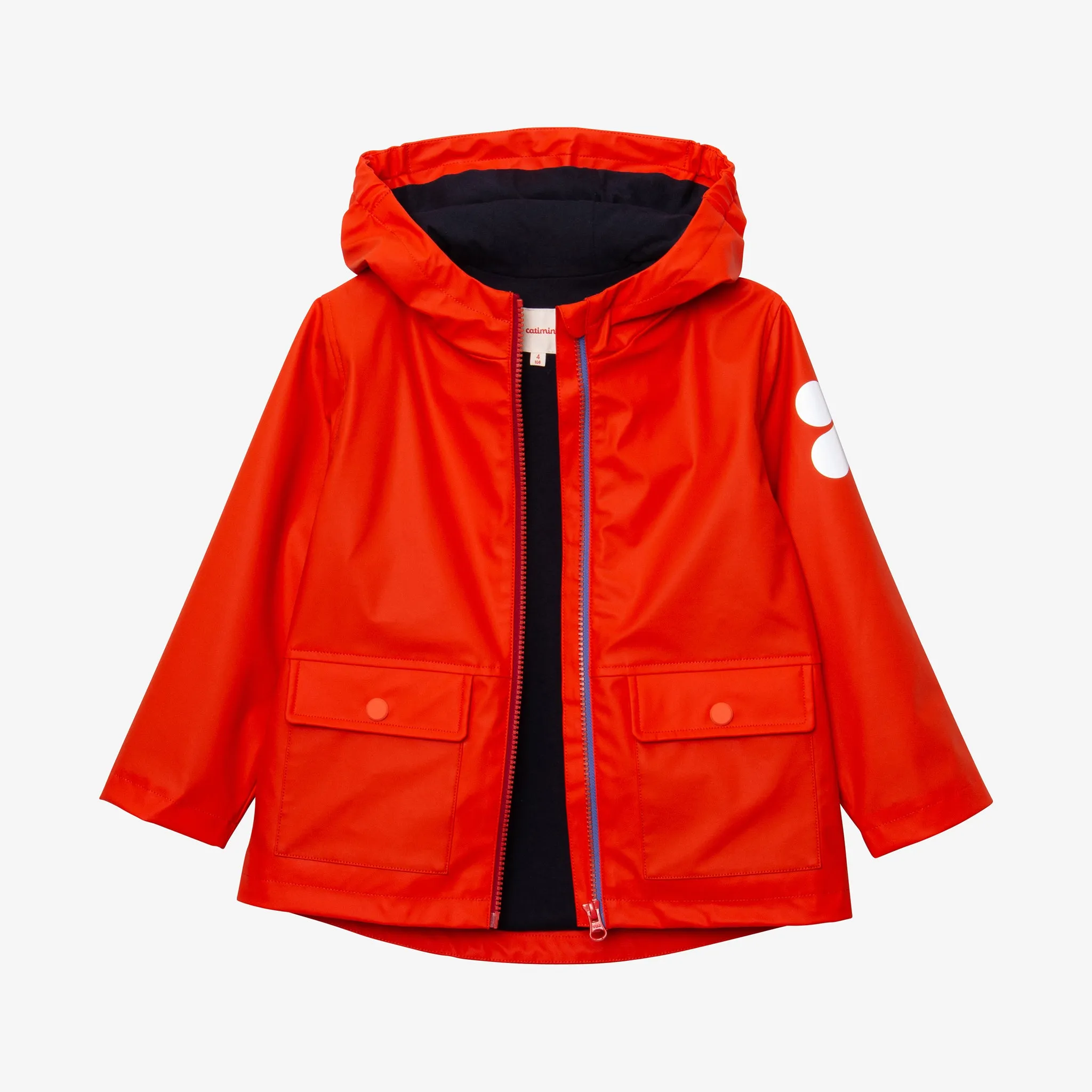 Kid fiery orange parka