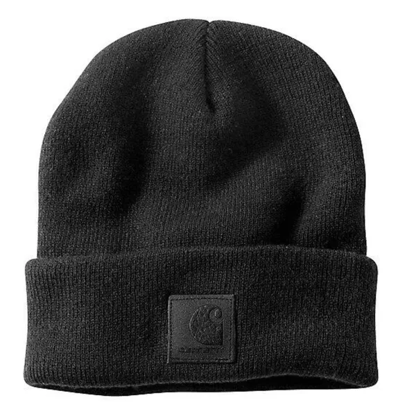 Knit Beanie - Black / Black