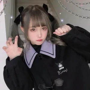 Kuromi Sailor Collar Wool Coat