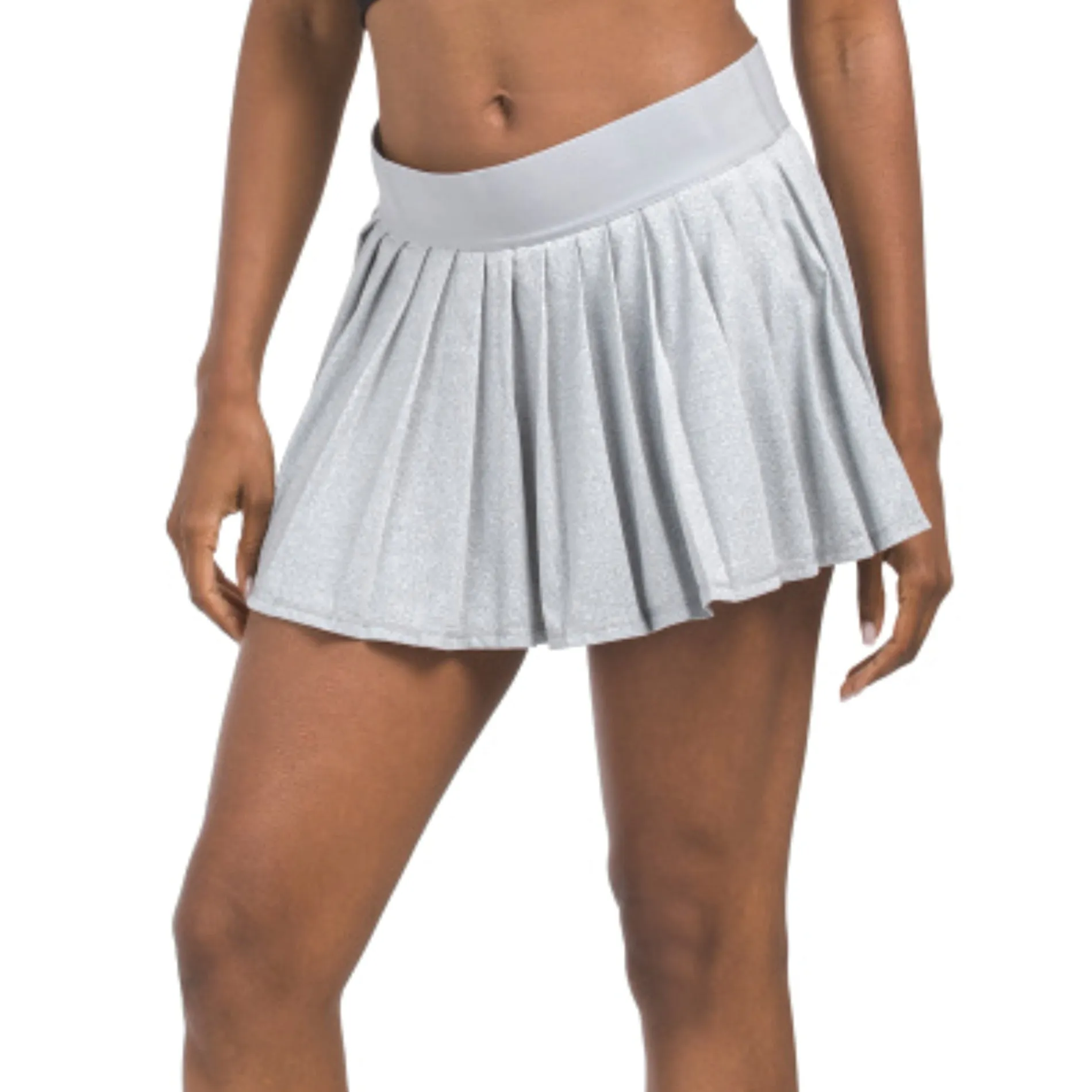 Kyodan Women's Pleated Elastic Waistband Built-in Shorts Tennis Skort