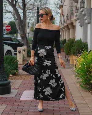 La Vita Lace Trim Maxi Skirt