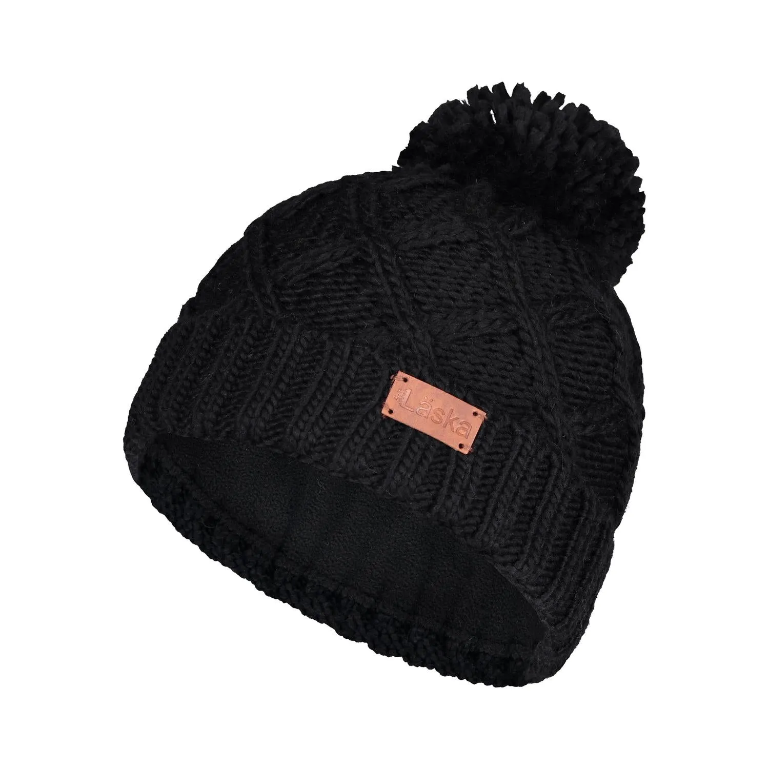 Laska Cable Knit Pom Pom Hat