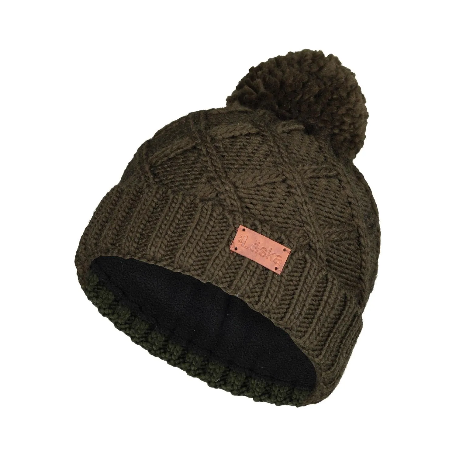 Laska Cable Knit Pom Pom Hat