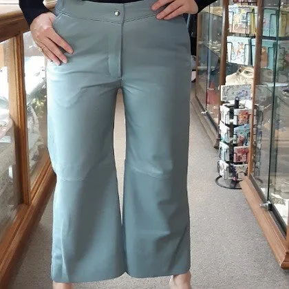 LEATHER PANTS CLOUD BLUE COLOUR SIZE 2