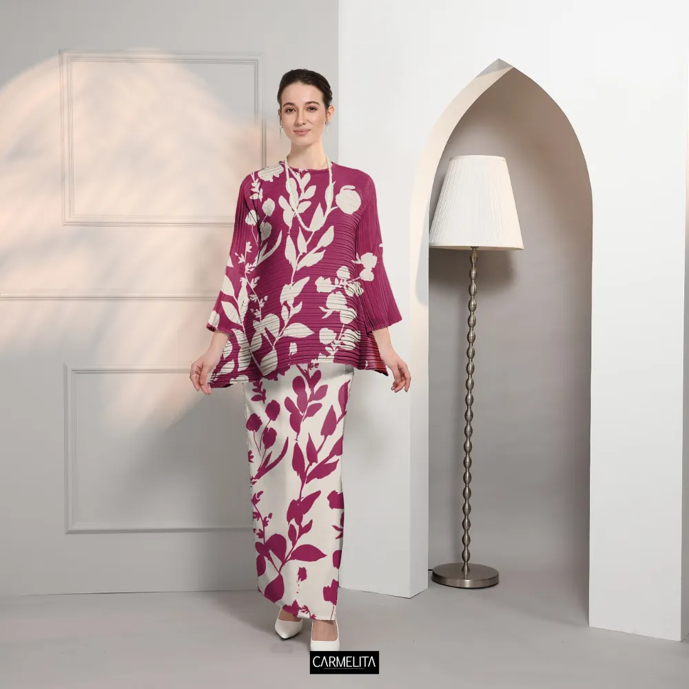 MALIKA PRINTED - SUTERA IN FUCSHIA