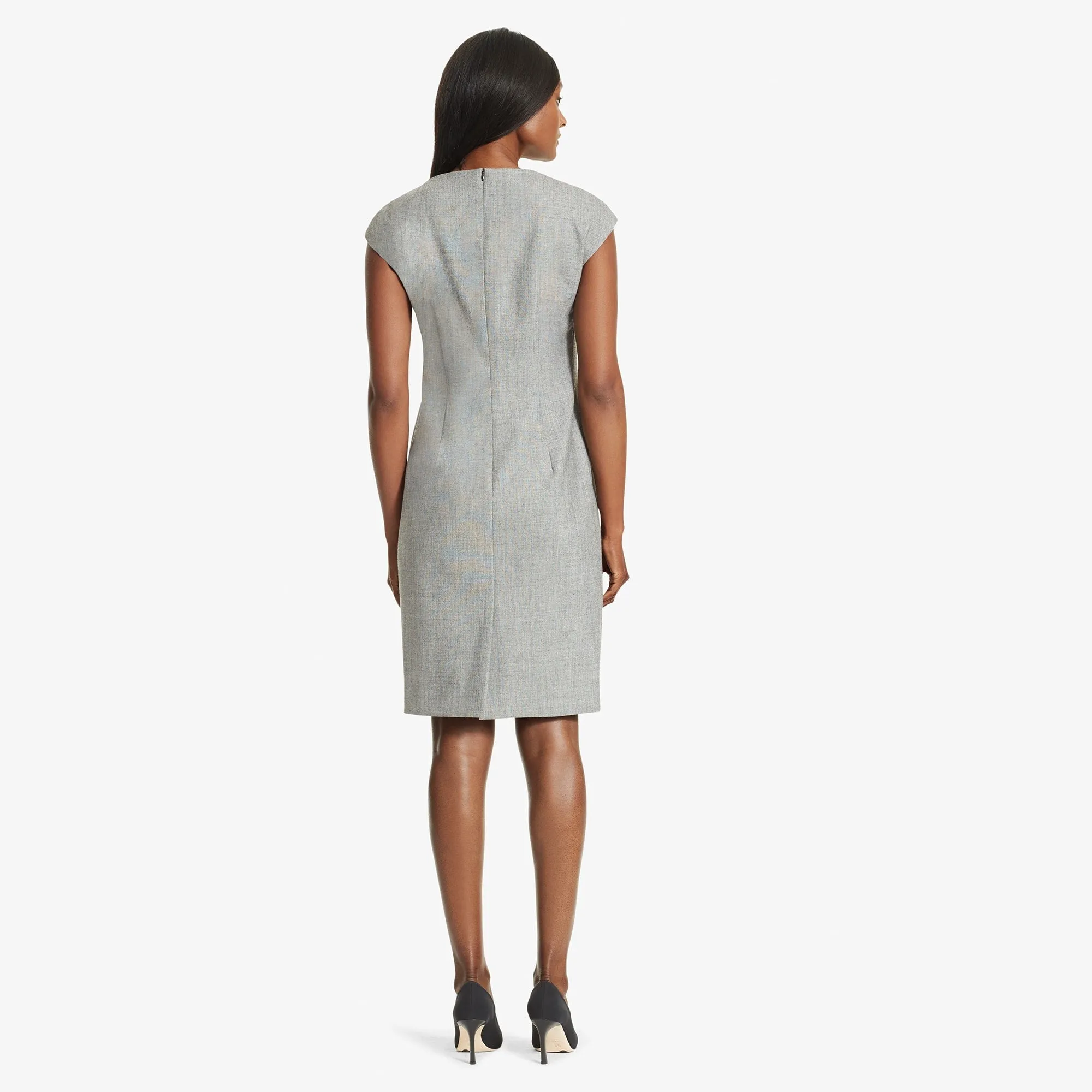 Marilyn Dress - Sharkskin :: Black / White