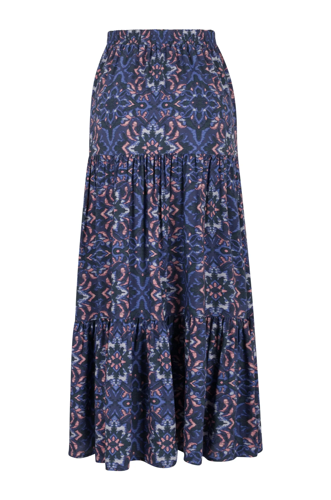 Maxi Skirt with drawcord waist | Indigo Pink Aztec | 3367AR