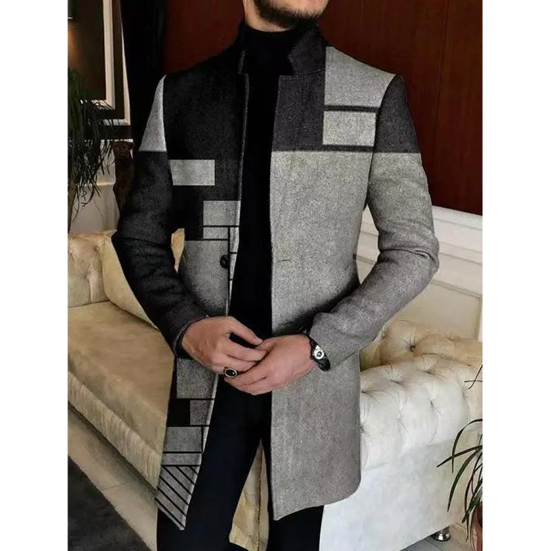 Men's Lapel Printed Jacket 43962127L