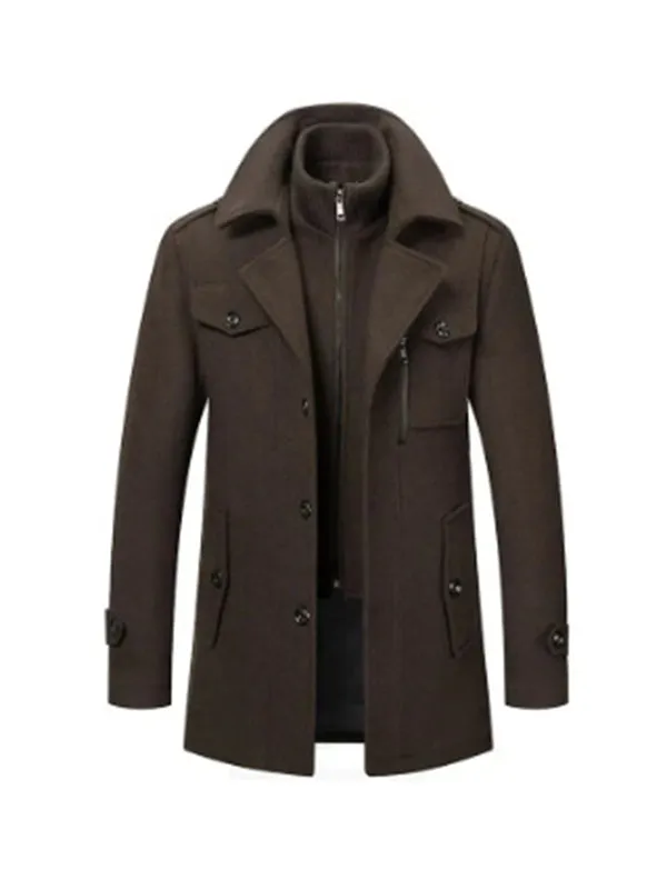 Men's Lapel Wool Jacket Coat