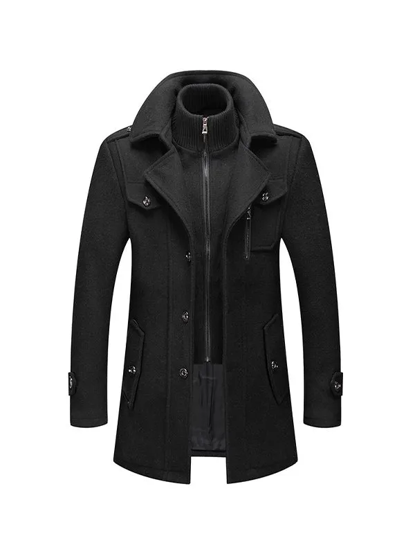 Men's Lapel Wool Jacket Coat