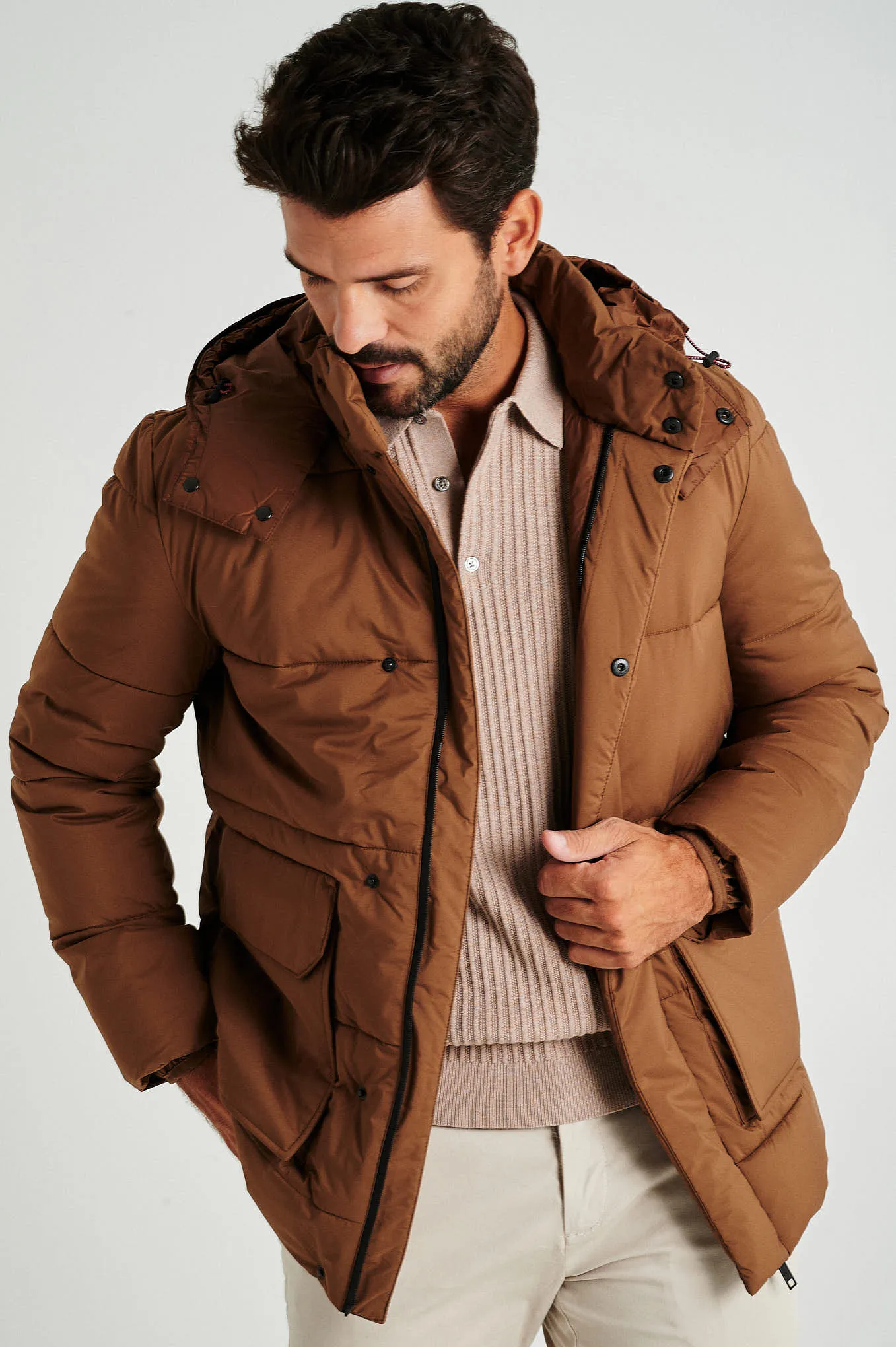 Men's recycled puff parka